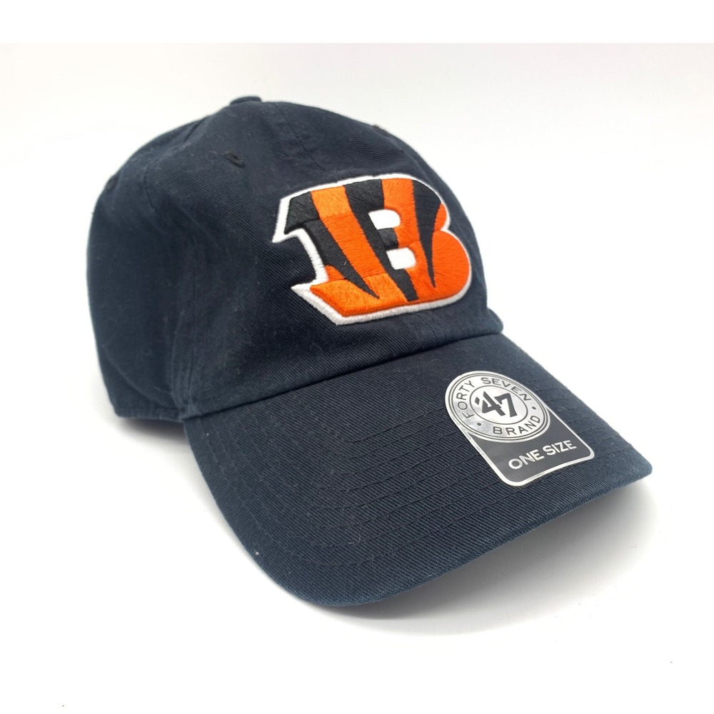 '47 Brand Hat Cincinnati Bengals OSF Black Clean Up Adjustable Cotton Cap